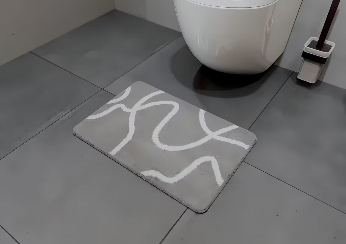 Siva TEPIH za Wc SAT Feel od brzosušećeg poliestera