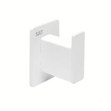 Bijeli kupaonski kukica SAT od inoxa pro montaža lijepljenjem bez bušenja