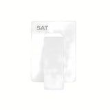 Bijeli kupaonski kukica SAT od inoxa pro montaža lijepljenjem bez bušenja