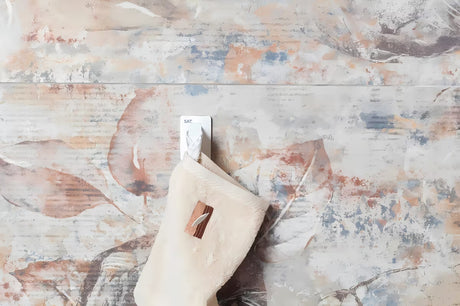 Bijeli kupaonski kukica SAT od inoxa pro montaža lijepljenjem bez bušenja