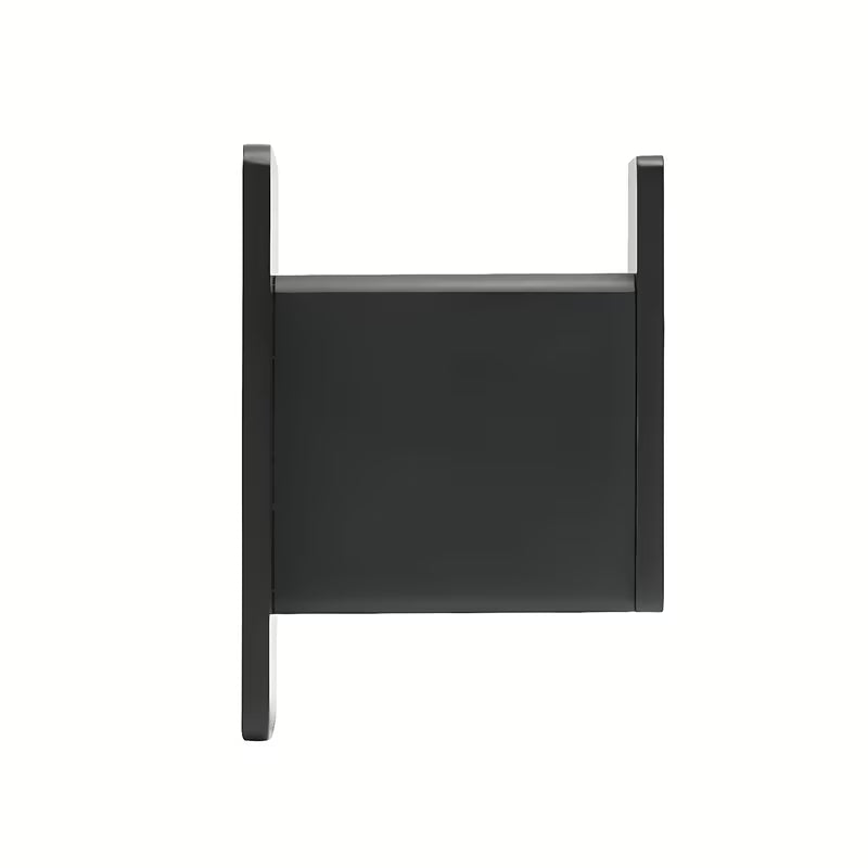 Crni inox kupaonski kukica SAT pro montaža lijepljenjem bez bušenja