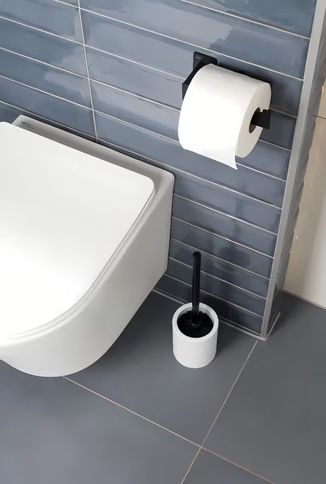 Crni inox držač toaletnog papira SAT pro montaža lijepljenjem bez bušenja
