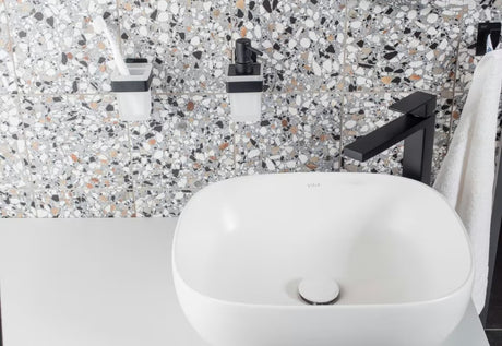 Crni nehrđajući dozator sapuna SAT pro montaža lijepljenjem bez bušenja