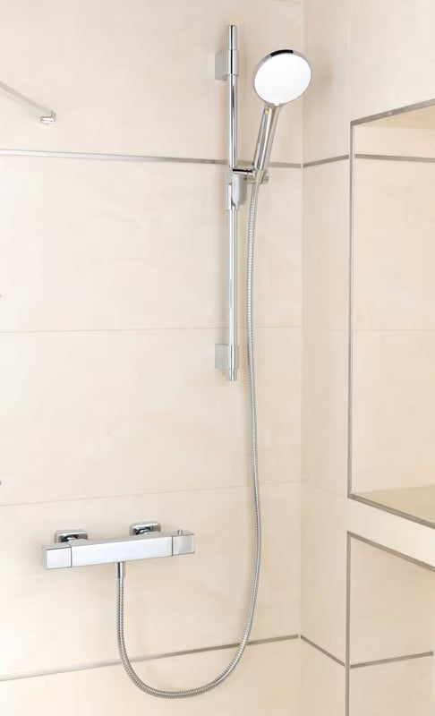 Tuš set SAT u krom izvedbi s ručnim tušem, tuš šipkom i crijevom