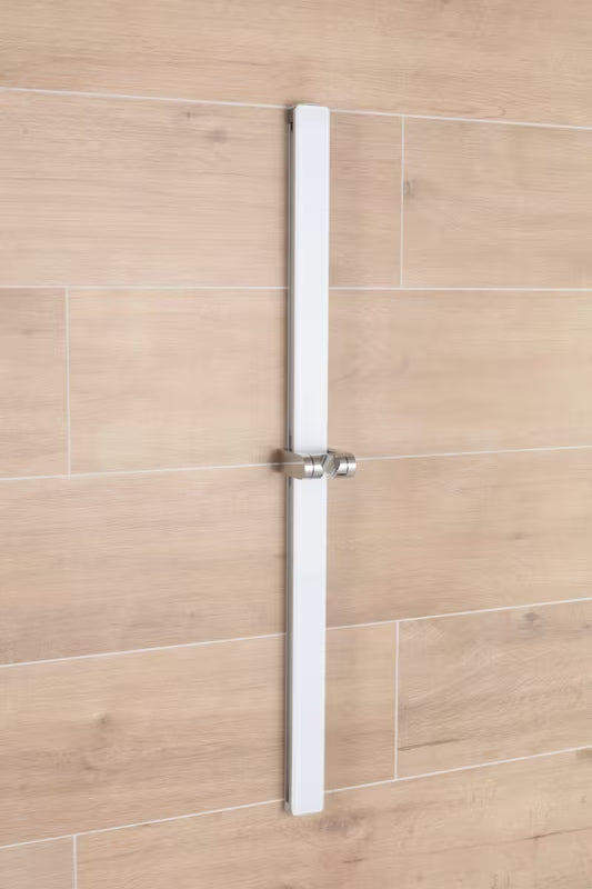 Sprchová tyč SAT 80 cm v bílo-chromovém provedení s posuvným a naklápěcím držákem sprchy