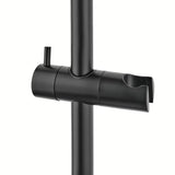 Termostatski tuš sustav SAT s crnom mat termostatskom slavinom, nadglavnim i ručnim tušem.