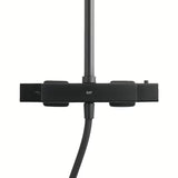 Matně černý termostatický sprchový systém SAT s hlavovou sprchou 32×21 cm a ruční sprchou