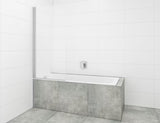 Paravan za Kadu SAT Chrome 150x70 cm sa zakretnim panelom i kromiranim profilom
