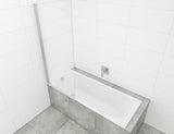 Paravan za Kadu SAT Chrome 150x70 cm sa zakretnim panelom i kromiranim profilom