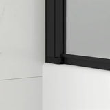 Paravan za Kadu SAT 150x80 cm s prozirnim staklom i crnim mat profilom