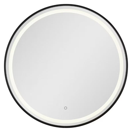 Okruglo kupaonsko ogledalo SAT s LED osvjetljenjem i senzorom, promjer 70 cm, crna izvedba.
