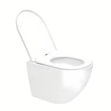 Viseći WC set SAT Fusion s vrtložnim ispiranjem, ugradbenim modulom, vodokotlićem, bijelom tipkom i sjedalom