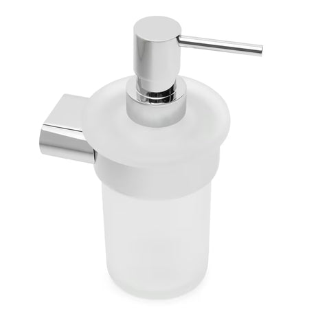 Zidni dozator sapuna SAT Simply R u krom izvedbi s mat staklom