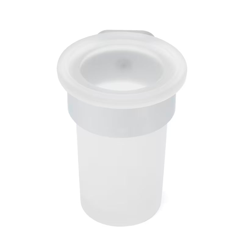 Zidni držač čaša SAT Simply R u krom izvedbi s mat staklom.