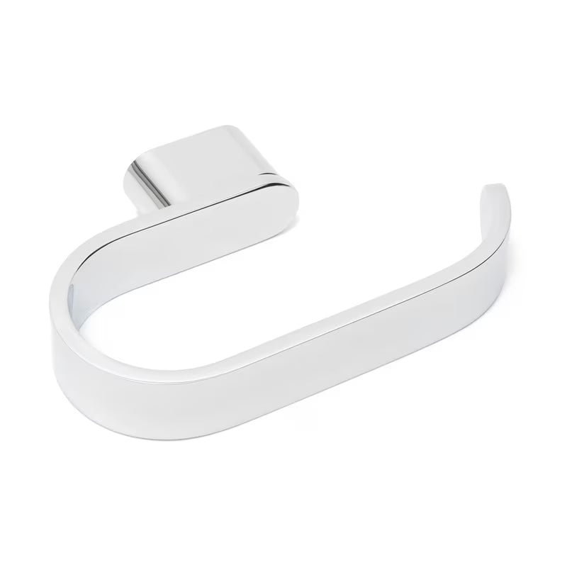 Zidni držač toaletnog papira SAT Simply R u sjajnom kromu, četvrtastog dizajna.