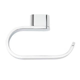 Zidni držač toaletnog papira SAT Simply R u sjajnom kromu, četvrtastog dizajna.