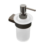 Zidni dozator sapuna SAT Simply R s PVD završnom obradom gun metal i mat staklom