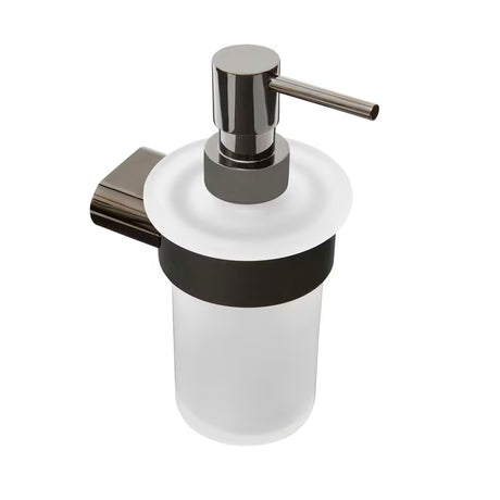 Zidni dozator sapuna SAT Simply R s PVD završnom obradom gun metal i mat staklom