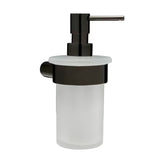 Zidni dozator sapuna SAT Simply R s PVD završnom obradom gun metal i mat staklom