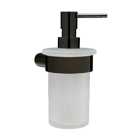 Zidni dozator sapuna SAT Simply R s PVD završnom obradom gun metal i mat staklom