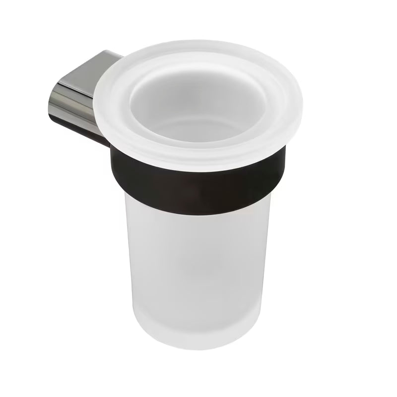 Zidni držač čaša SAT Simply R PVD u boji dark-metal s mat staklom