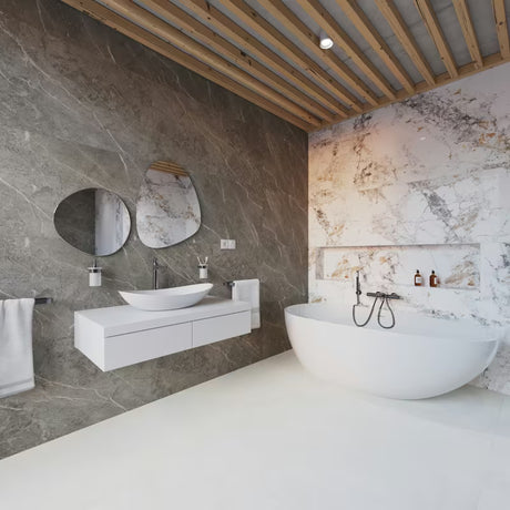 Zidni držač čaša SAT Simply R PVD u boji dark-metal s mat staklom