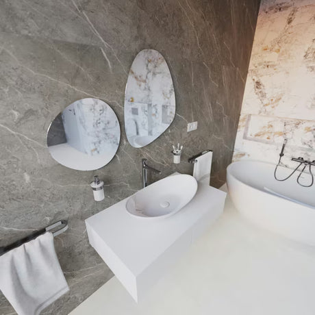 Zidni držač čaša SAT Simply R PVD u boji dark-metal s mat staklom