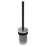 Zidna ČETKA za Wc SAT Simply R u izvedbi PVD Gun Metal sa spremnikom od satiniranog stakla.