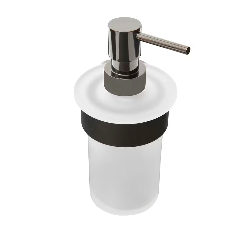 Zidni dozator sapuna SAT Simply R s PVD završnom obradom gun metal i mat staklom