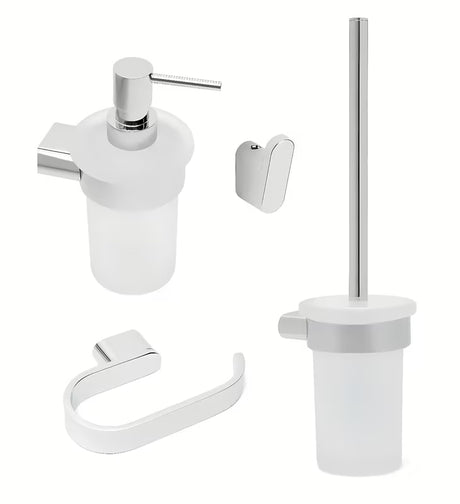 Set kupaonskih dodataka SAT Simply R u modernom, ujednačenom dizajnu pro usklađenu kupaonicu.