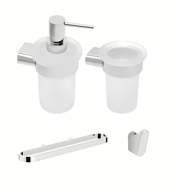 Set kupaonskih dodataka SAT Simply R s PVD završnom obradom u modernom dizajnu