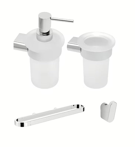 Set kupaonskih dodataka SAT Simply R s PVD završnom obradom u modernom dizajnu