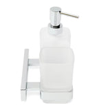 Zidni dozator sapuna SAT Simply S u sjajnom kromu, četvrtastog dizajna