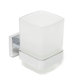 Zidni kromirani držač čaša SAT Simply S uključuje čašu od mat stakla