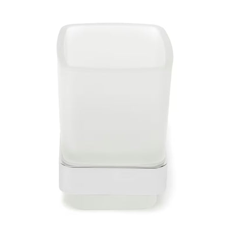 Zidni kromirani držač čaša SAT Simply S uključuje čašu od mat stakla