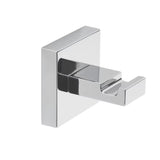 Kromirani zidni kukica SAT Simply S četvrtastog dizajna za kupaonicu.