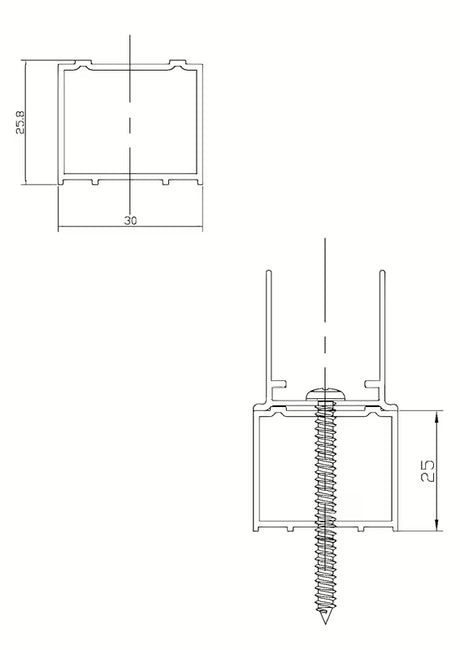 Kompenzacijski profil SAT SK Chrome pro za poravnanje građevinskog otvora i proširenje za 25 mm.