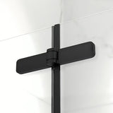 Crna preklopna tuš vrata za nišu 90 cm s prozirnim staklom i površinskom obradom Easyclean