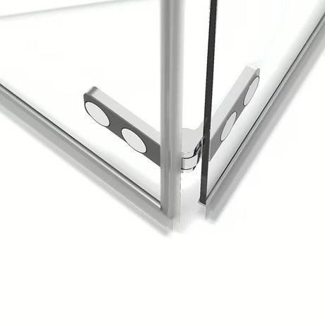 Preklopni tuš vrata SAT Sk 80 cm za nišu u sjajnom kromu s prozirnim staklom i obradom EasyClean