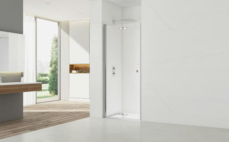 Preklopni tuš vrata SAT Sk 80 cm s prozirnim staklom i kromiranim profilom