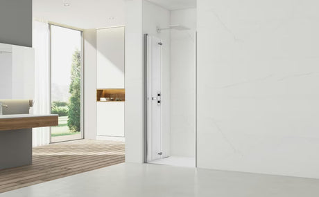 Preklopni tuš vrata SAT Sk 80 cm s prozirnim staklom i kromiranim profilom