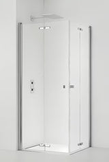 Preklopni tuš vrata SAT Sk 90 cm s prozirnim staklom i krom profilom