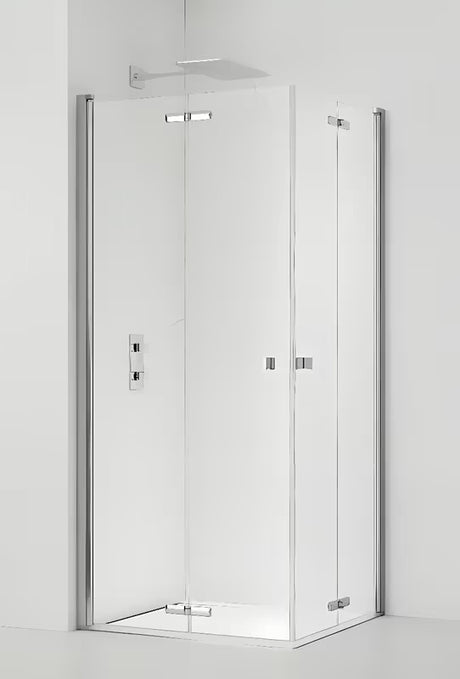 Preklopni tuš vrata SAT Sk 90 cm s prozirnim staklom i krom profilom