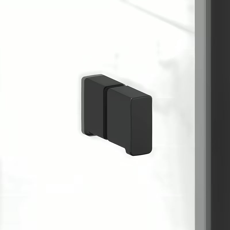 Kvadratna tuš kabina SAT SK 80x80 cm s crnim profilima i prozirnim staklom