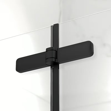 Kvadratna tuš kabina SAT SK 80x80 cm s crnim profilima i prozirnim staklom