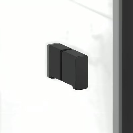 Kvadratna tuš kabina SAT Sk 90x90 cm u crnoj boji s prozirnim staklom i preklopnim vratima