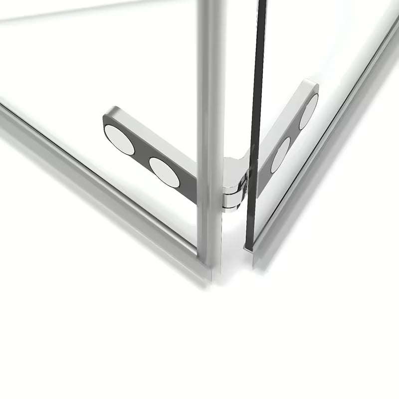 Kvadratna tuš kabina SAT Sk 100x100 cm u sjajnom kromu s prozirnim staklom i preklopnim vratima