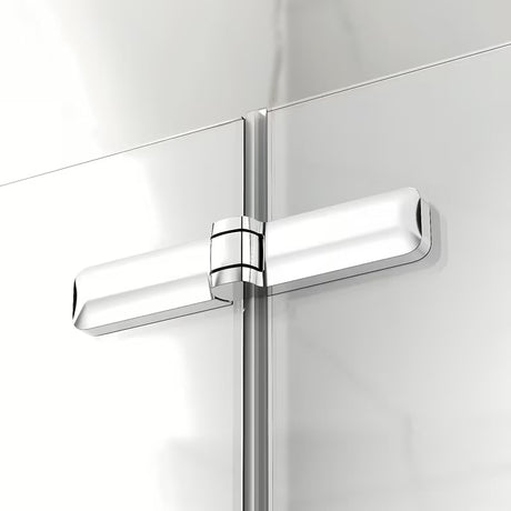 Kvadratna tuš kabina SAT SK 90x90 cm u sjajnom kromu s prozirnim staklom i preklopnim vratima