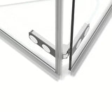 Kvadratna tuš kabina SAT Sk 80x80 cm u sjajnom kromu s prozirnim staklom i preklopnim vratima