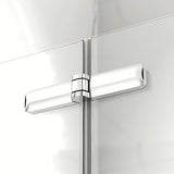 Kvadratna tuš kabina SAT Sk 90x90 cm u sjajnom kromu s prozirnim staklom i sklopivim vratima